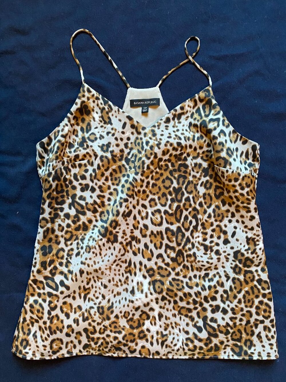 Banana Republic Sz S satin Leopard print camisole